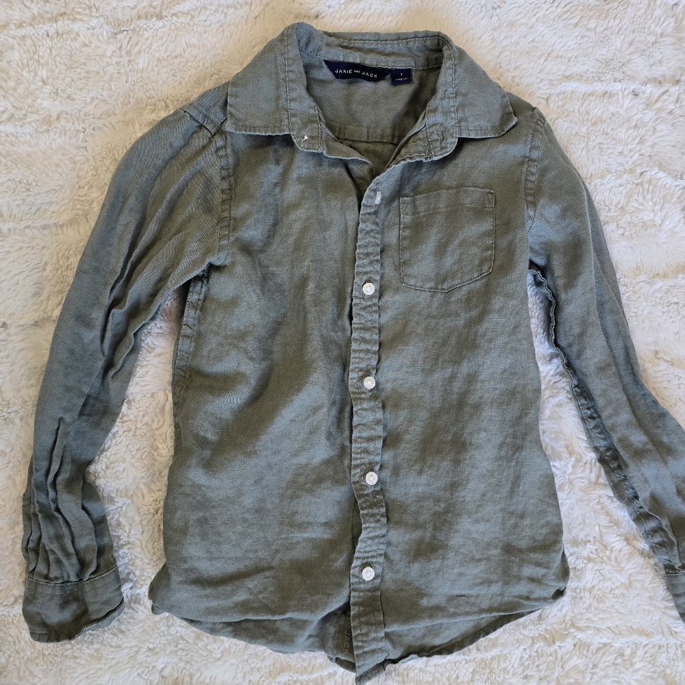 Jack & Jones Olive Casual Button Down Shirt